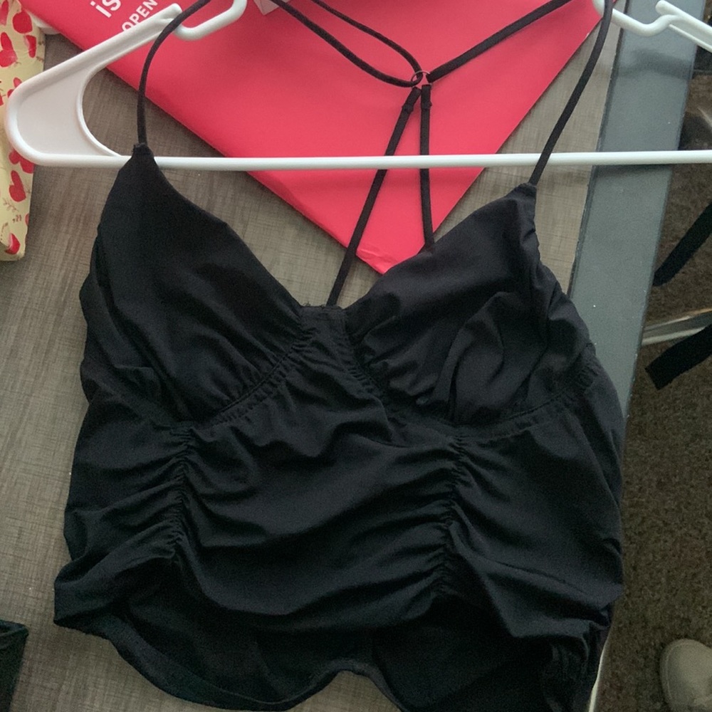 Urban Outfitters black crop top going out